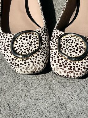 Something Navy Ballet Flats with Round Buckle